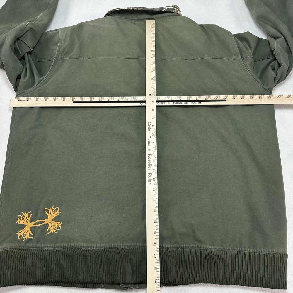 Under Armour Jacket Mens 2XL Green Quilted Lined Canvas Bomber Hunting Real Tree - Picture 13 of 15